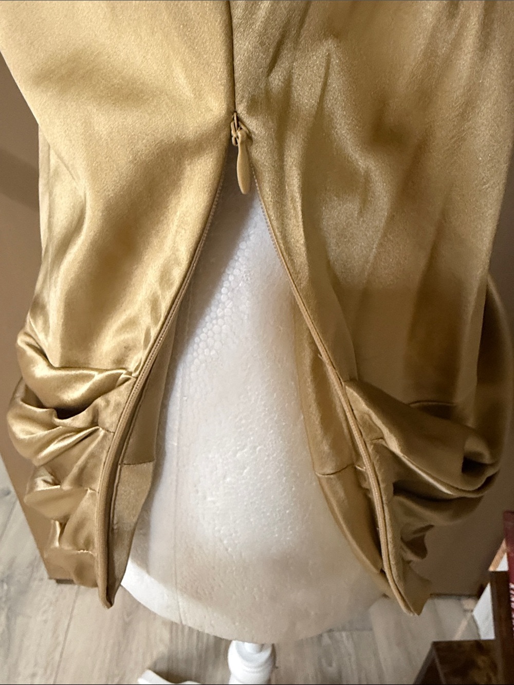Theory Gold Satin Cowl-Neck Camisole - Picture 3 of 5